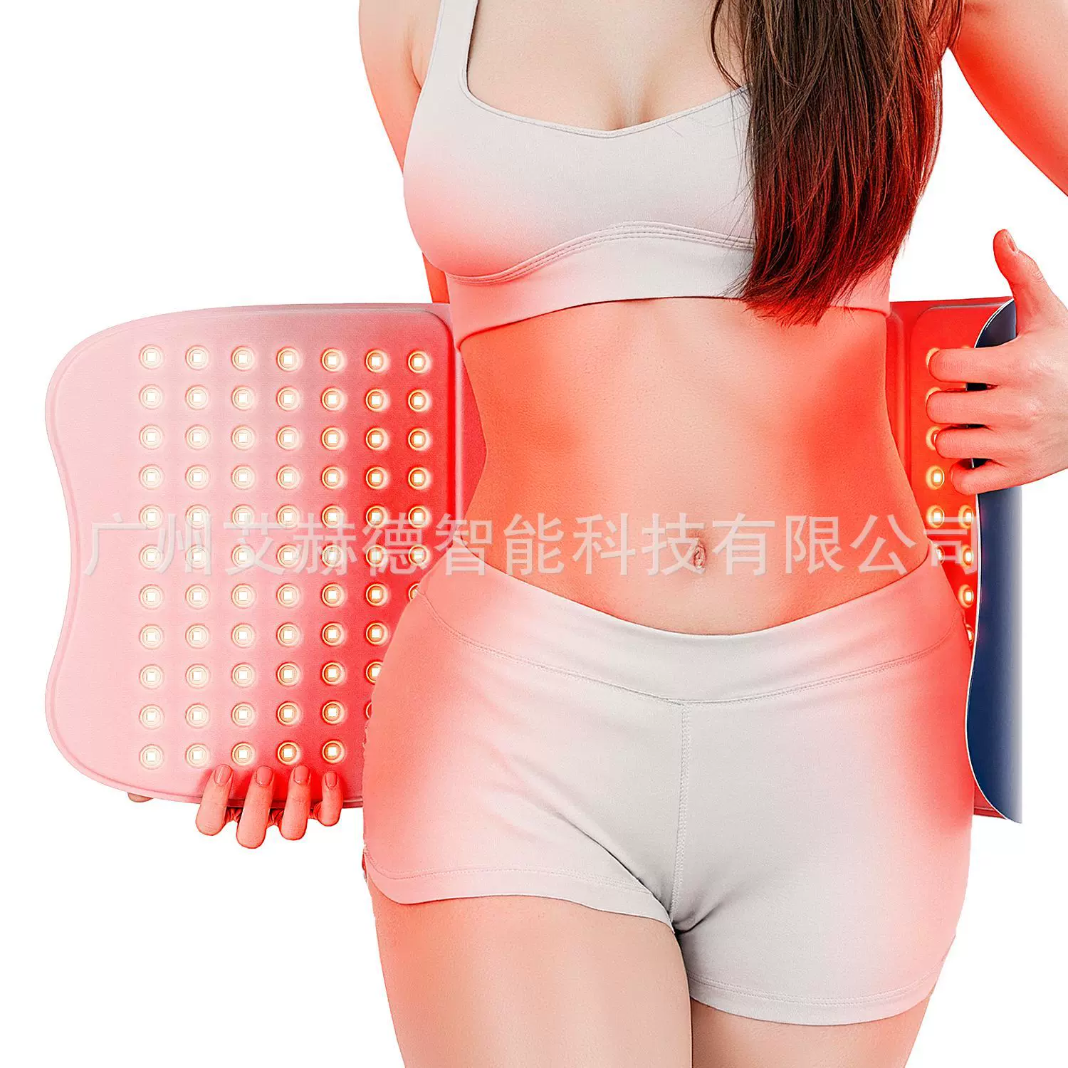 亚马逊跨境红光理疗腰带多功能护腰带LED近红外850nm发热腰带