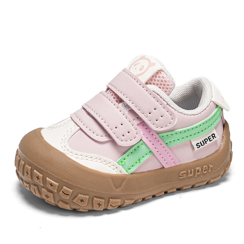 2025 otoño nuevos zapatos funcionales para bebés para hombres y mujeres, cuero de suela suave, zapatos para niños pequeños, zapatos casuales