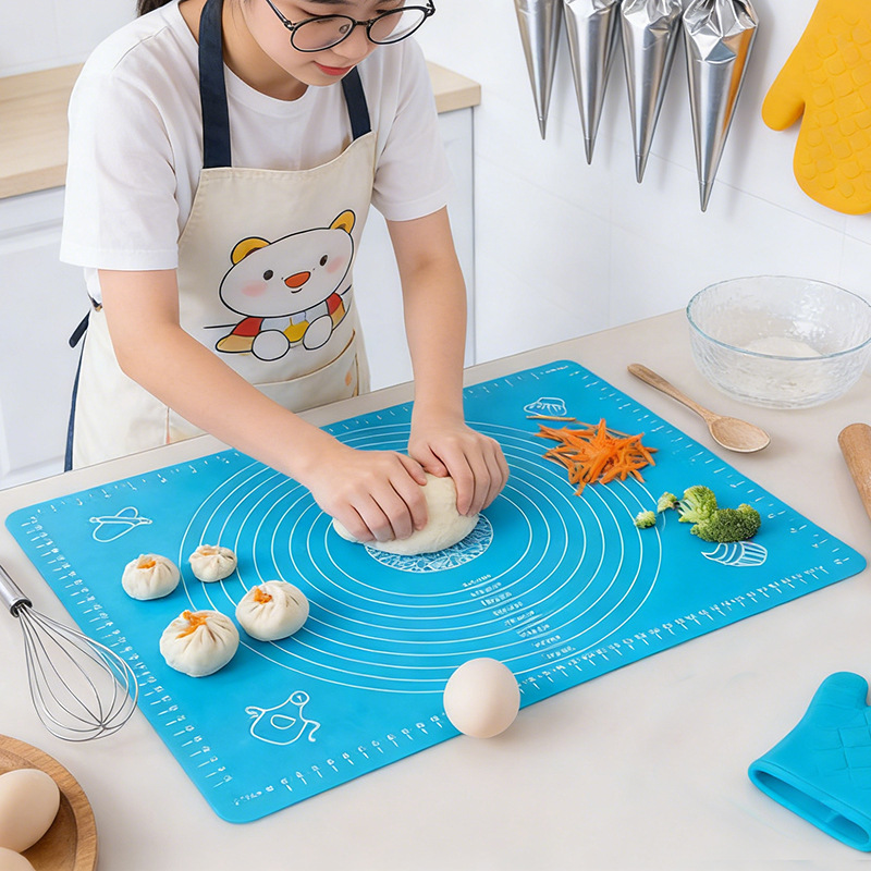 Non-slip and panel pad rolling pad household non-stick thickened large kneading bread flour chopping board baking silicone pad