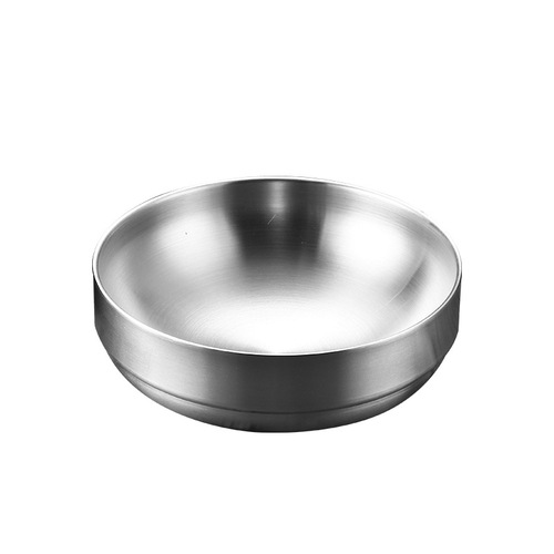 304 stainless steel rice bowl household double-layer children's soup bowl Korean cuisine kimchi bowl golden cold noodle bowl customization