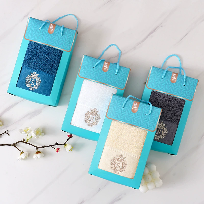 Хлопковое полотенце для рук подарок полотенце Подарочная коробка Остин Мягкий впитывающий деятельность компания Подарок УТОЛЩЕННЫЙ логотип