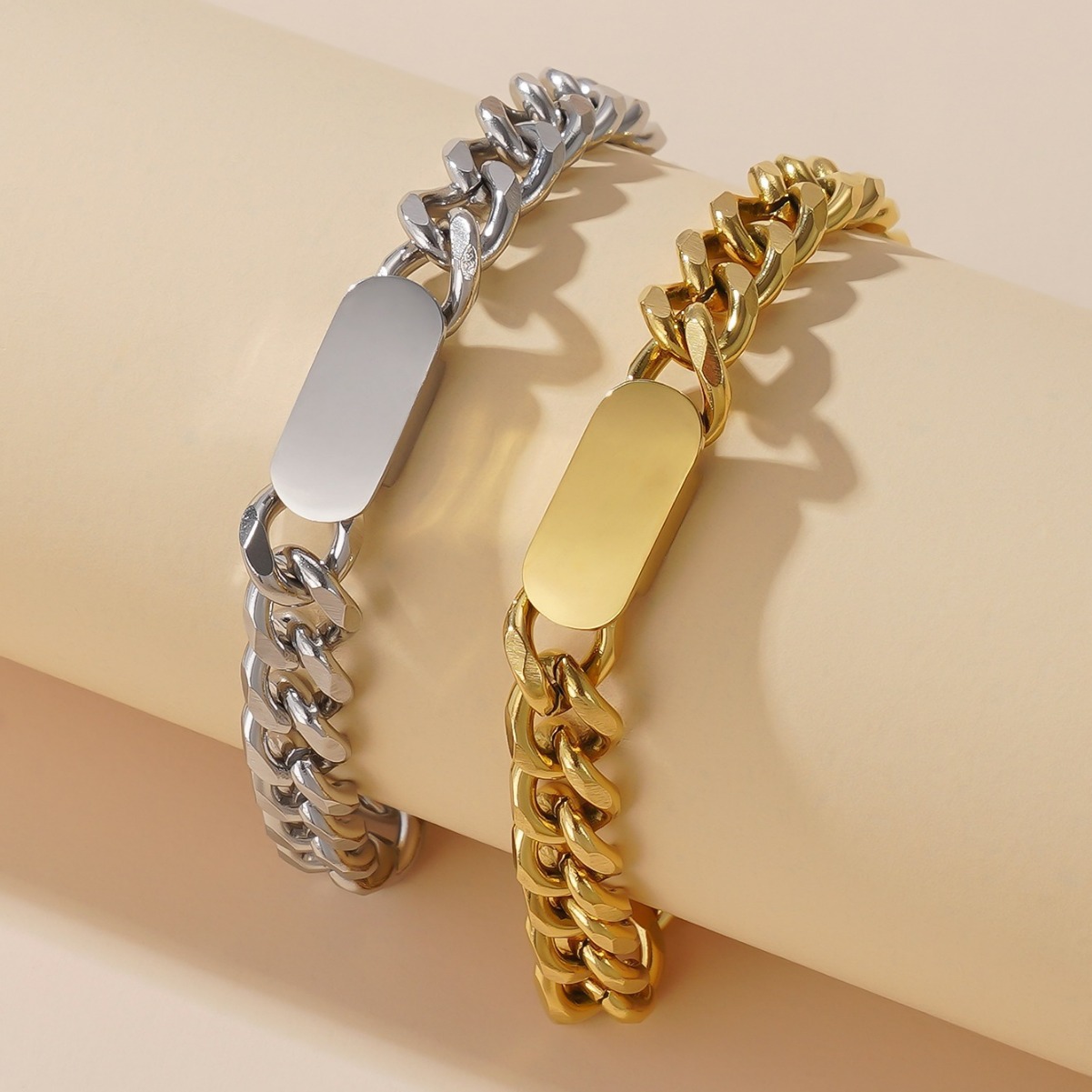 Cross-Border Titanium Steel Bracelet for Women Hiphop Hui Brand Fashion Simple Stylish Student Cold Style Men's and Women's Hand Accessories Wholesale