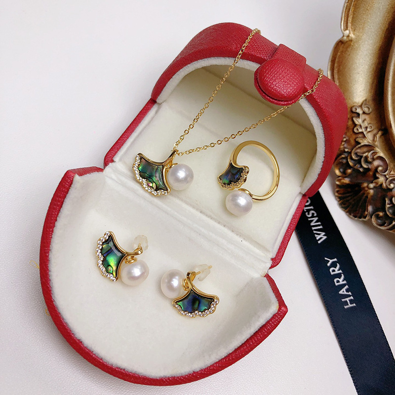 淡水珍珠镶嵌三件套