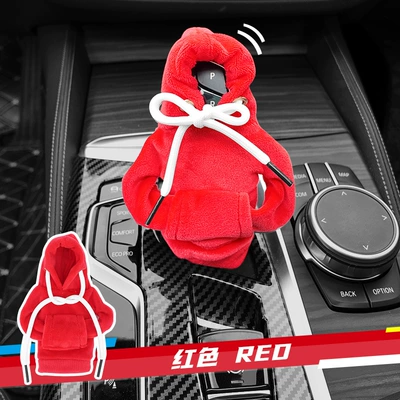 Gear Protection Cover Hooded Clothes – Sürətlər qutusu və əl tormozu başlıqları - red-sweatshirt