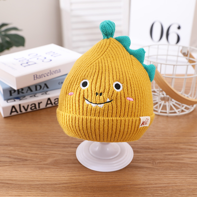 Fashion Cartoon Dinosaur Woolen Hat Warmth Thick Knitted Hat display picture 6