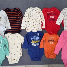 STOCK外贸原单尾货库存批发儿童童装新款长袖三角爬，0-24m，款式