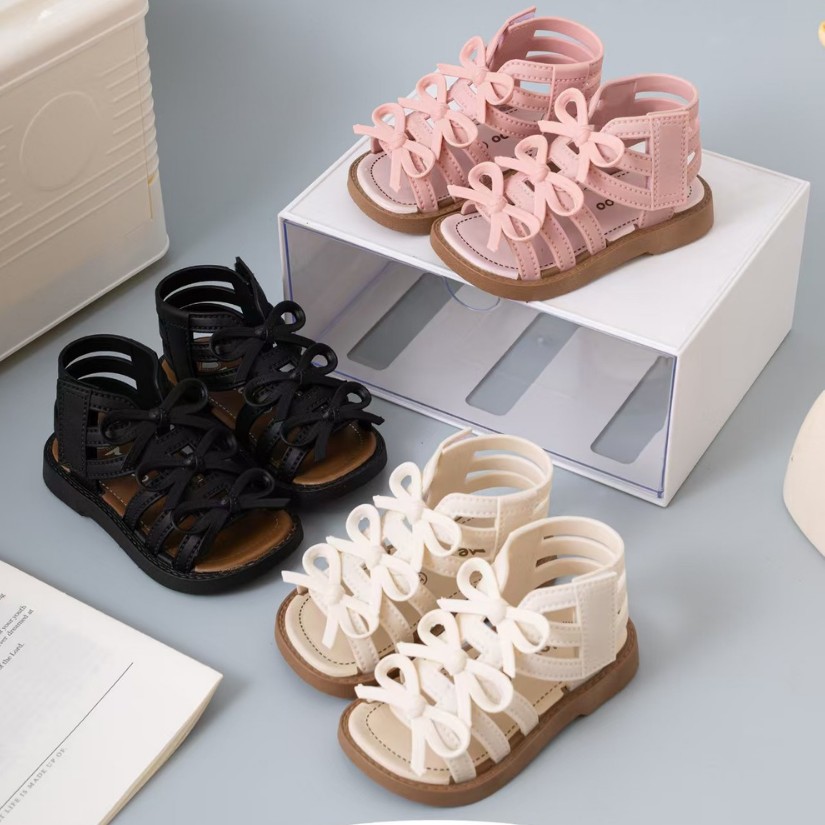 2026 Wuchuan Girls' Sandals Baby Princess Shoes Women's Style Children's Beach Shoes Roman Girls' Shoes Manufacturer Wholesale
