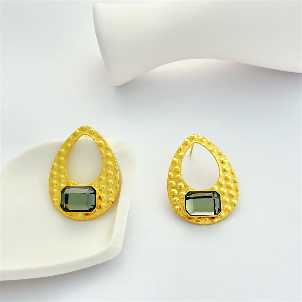 1 Pair Geometric Retro 304 Stainless Steel Ear Studs display picture 5