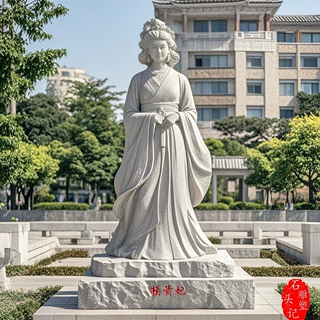 花岗岩材质雕刻的杨贵妃雕像貂蝉塑像王昭君雕塑西施石雕四大美女
