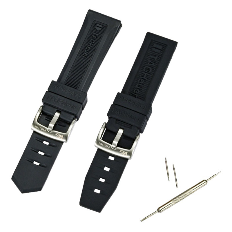 Silicone Tag Heuer Carrera Series Tagh Luxury 22Mm/20Mm Watch Strap Buckle in Stock, Fluororubber Watch Strap with Tools