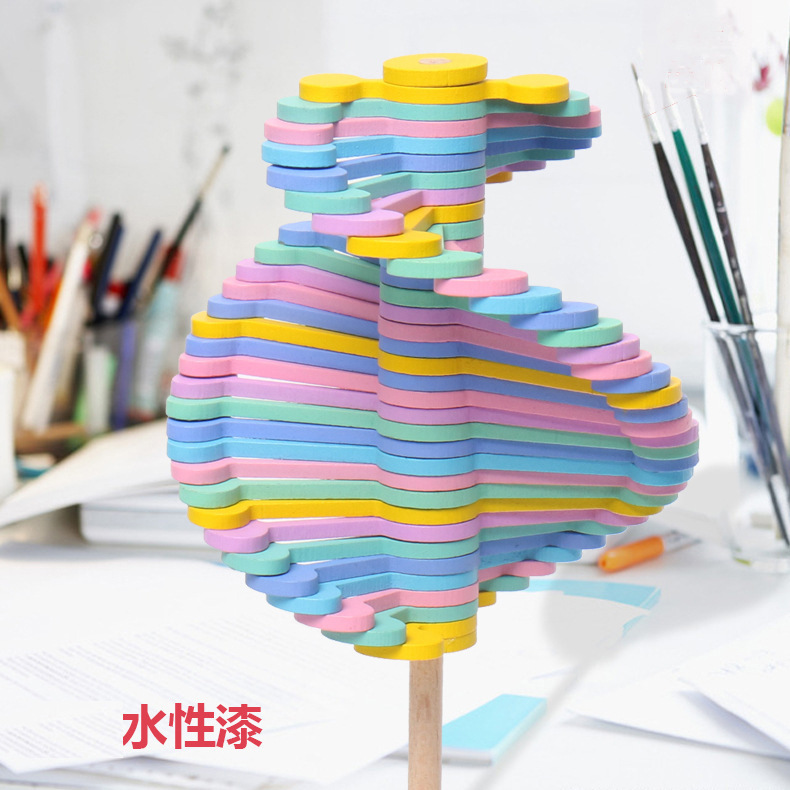 Madera giratoria Lollipop SERIE DE Fei decoración creativa descompresión artefacto giroscopio TikTok mismo estilo juguete para niños