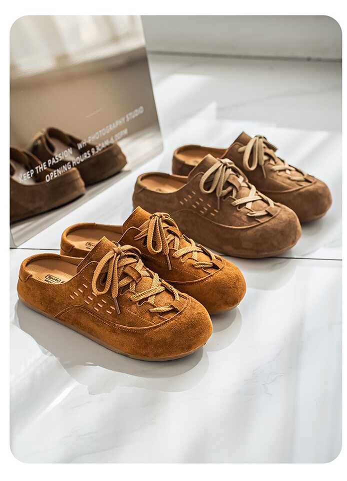 Dép bít mũi nam kiểu Birkenstock quai hậu không gót, chống trượt chịu mài mòn, đi ngoài trời mùa thu — K7788 Hạt dẻ, K7788 thẻ chi tiết 21