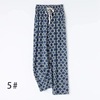 Summer silk denim thin trousers for leisure, drawstring, plus size