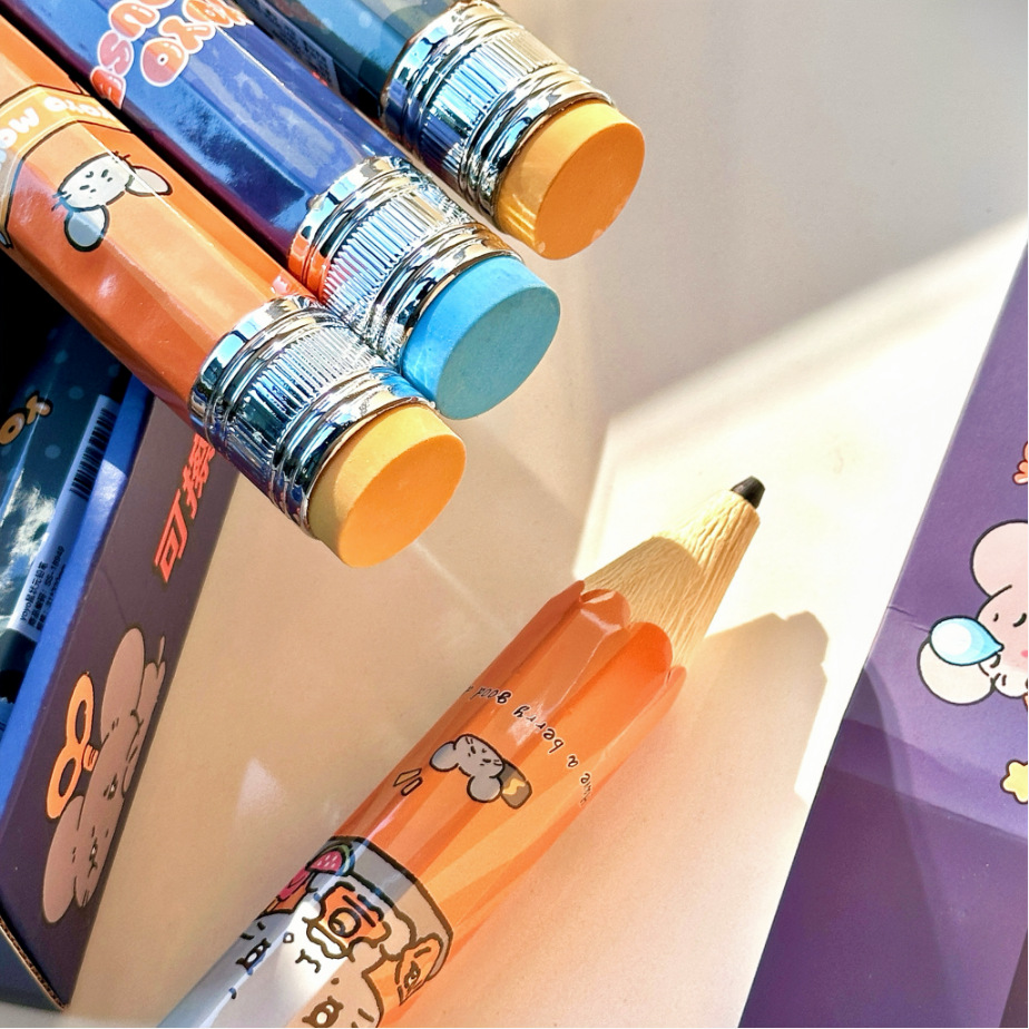 Nuevos productos yoyo ratón en línea lápiz grande encantador lápiz de dibujos animados lápiz creativo lápiz gigante super grande lápiz