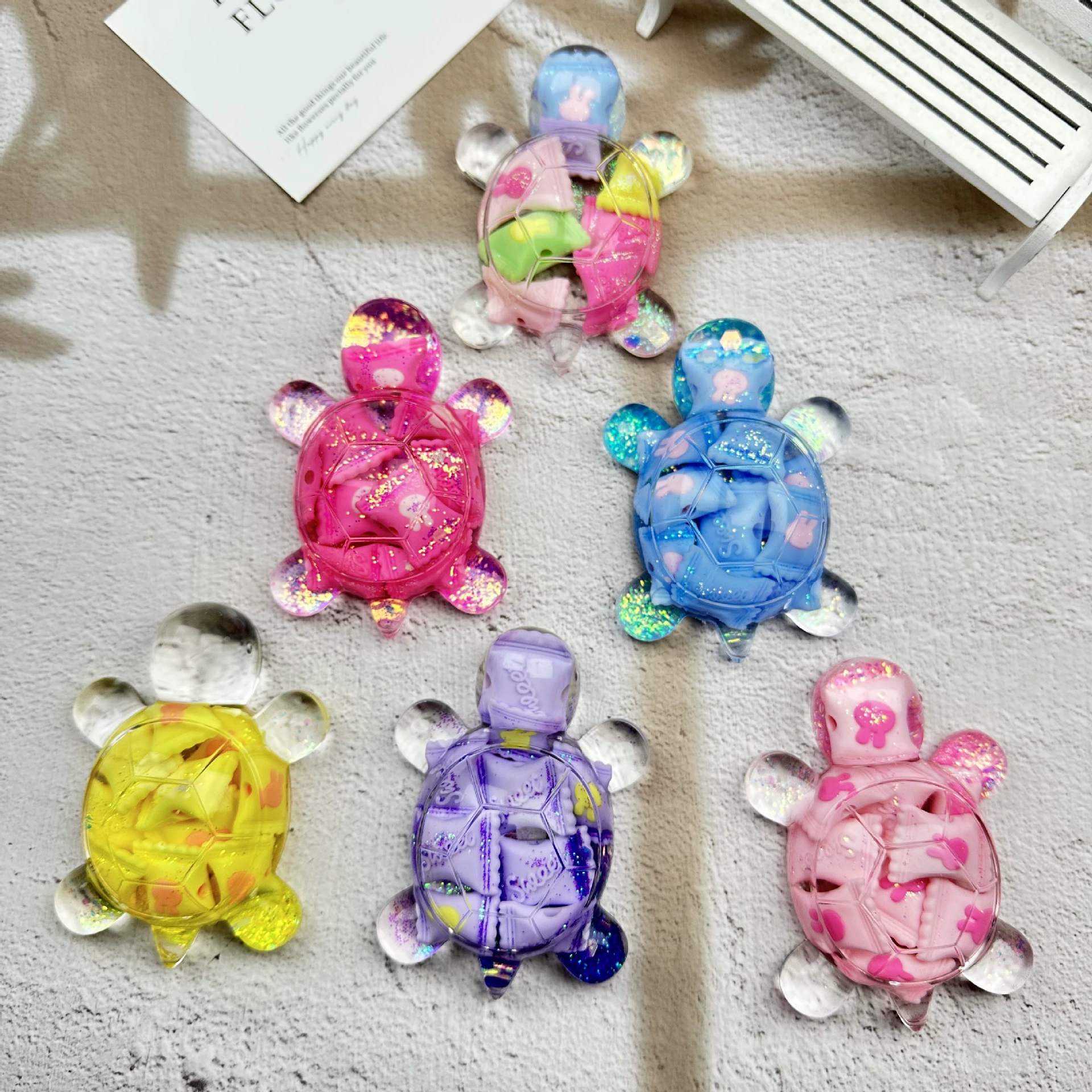 Цветные конфеты светящийся песок черепаха Макарон в масле