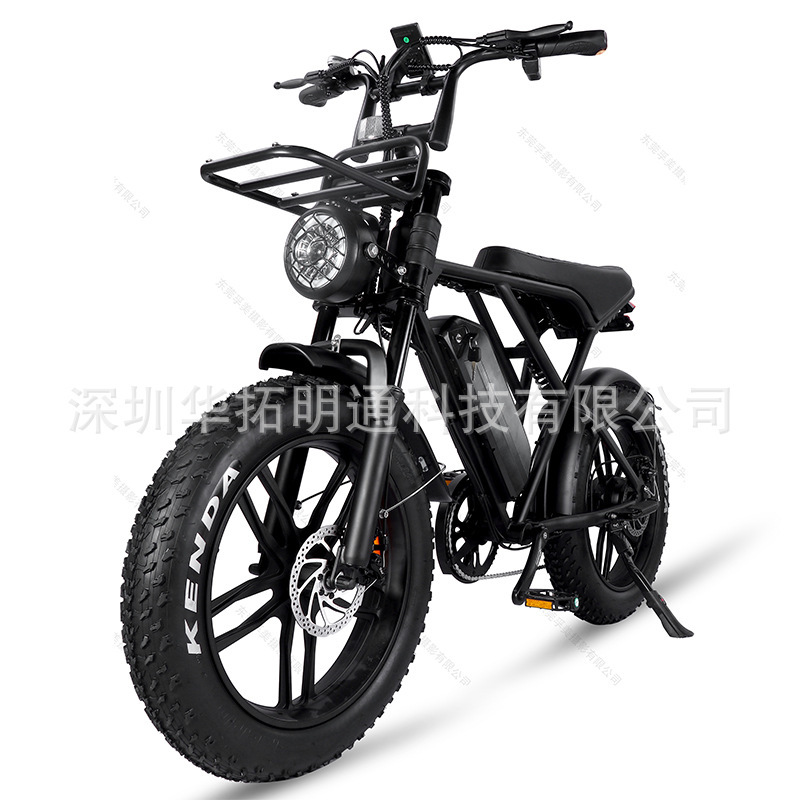 New 20-inch wide-tire off-road power-assisted electric bicycle retro imitation motorcycle European and American overseas warehouse OUXI New 20-inch wide-tire off-road power-assisted electric bicycle retro imitation motorcycle European and American overseas warehouse OUXI