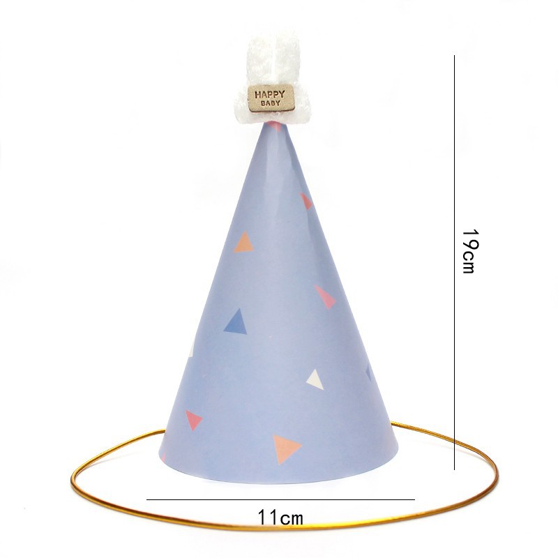Sombreros de cumpleaños de embalaje independiente, sombreros de fiesta, sombreros de punta, sombreros de fiesta para bebés, sombreros de pastel