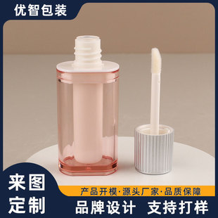 Customized 3.5ml Lipstick and Lip Gloss Packaging Material, Spray Stripesd Cover, Lip Glaze, Lip Gloss Tube, Makeup Repair Highlighter Liquid Empty Tube