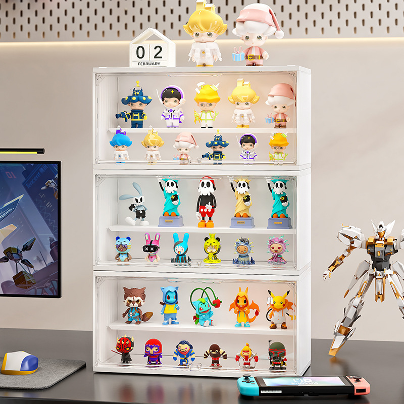 アクリルブラインド収納ケース防塵厚手透明高颜値展示棚泡マット手作り展示ケース|undefined