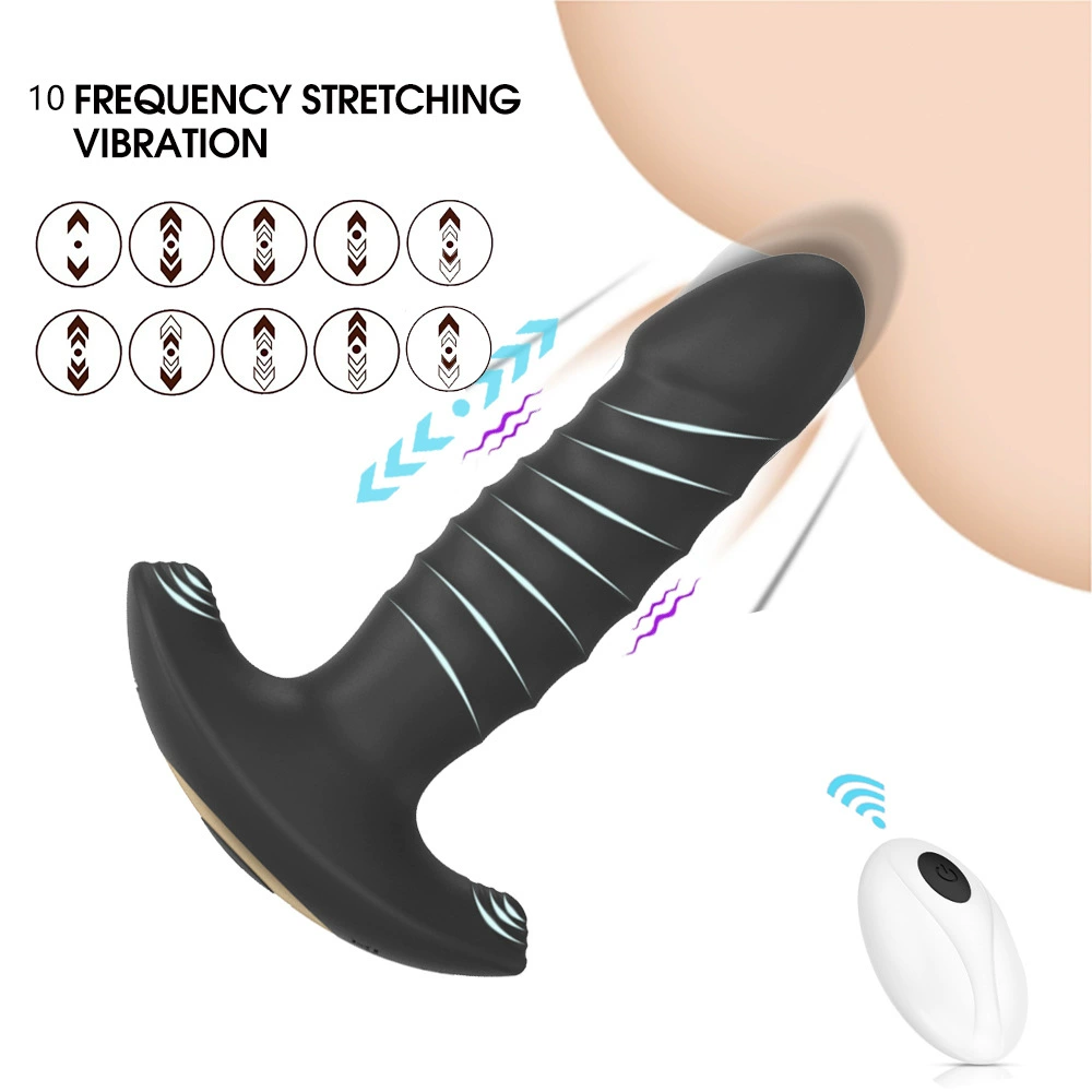 Telescopic anus plug Prostate vibrating massager Silicone orgasm vibrating egg stick APP wireless remote control