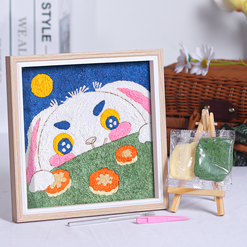 紙パルプ絵画、手作りのドット絵、DIY素材パッケージ、着色絵画、装飾テクスチャ、紙パルプ充填絵画、クリエイティブな漫画絵画|undefined