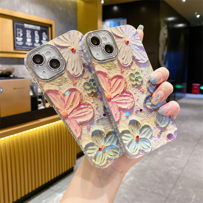100g Weight iPhone Applicable Brands Phone Cases Classification PC Material Flower Pattern Vintage Style Style PC Flower Vintage Style Phone Cases Phone Accessories 7