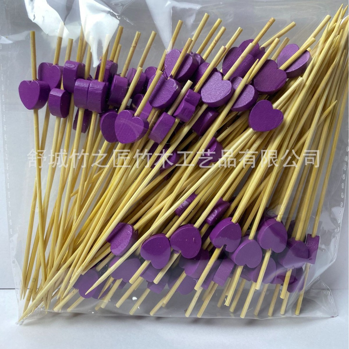 Palillos de Bambú con Corazón Desechables para Cócteles y Postres image 16