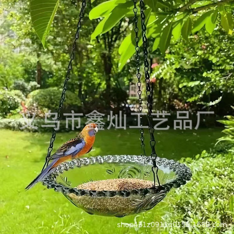 새 모이통 투명(단층) 회색