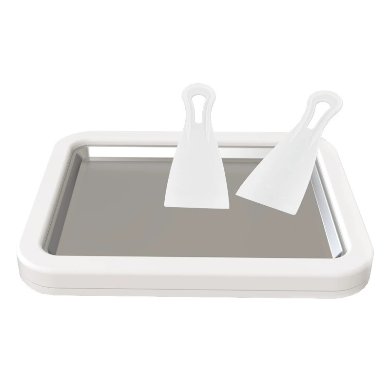 Mini Fried Ice Cream Pan, Small Square Metal Tray for DIY Frozen Fruit & Ice Cream, 19.3×15.4×8.9 cm