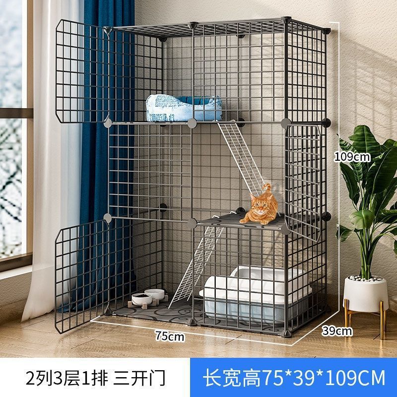 Jaula de gato super grande espacio libre de doble capa gato Villa gato mascota gato casa gato Casa Grande no inodoro integrado