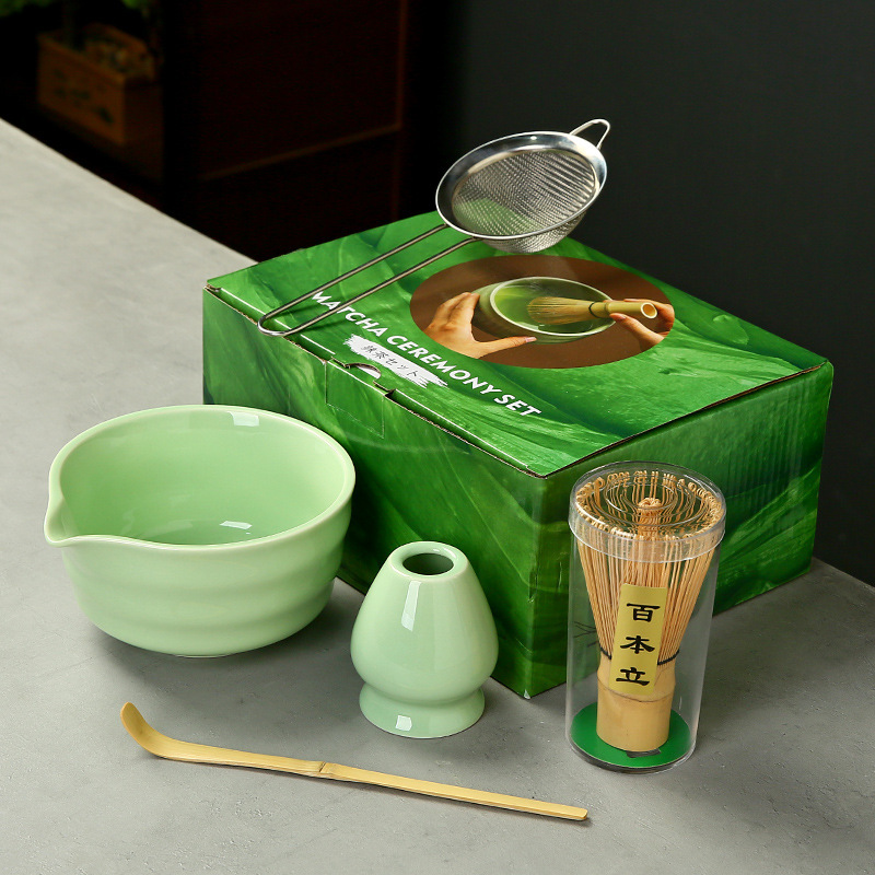 抹茶茶碗日本式抹茶宋代点茶道具陶磁器茶碗カップミキサー抹茶ブラシ茶コップセット|undefined