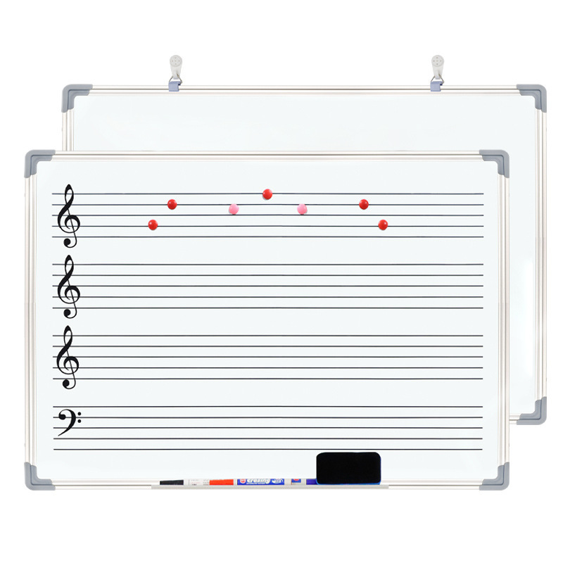 掛け式の五線譜の教育の白板の両面の磁気のタブレットの音楽は黒板の学生の家庭の知識譜の白板を育成訓練します。|undefined