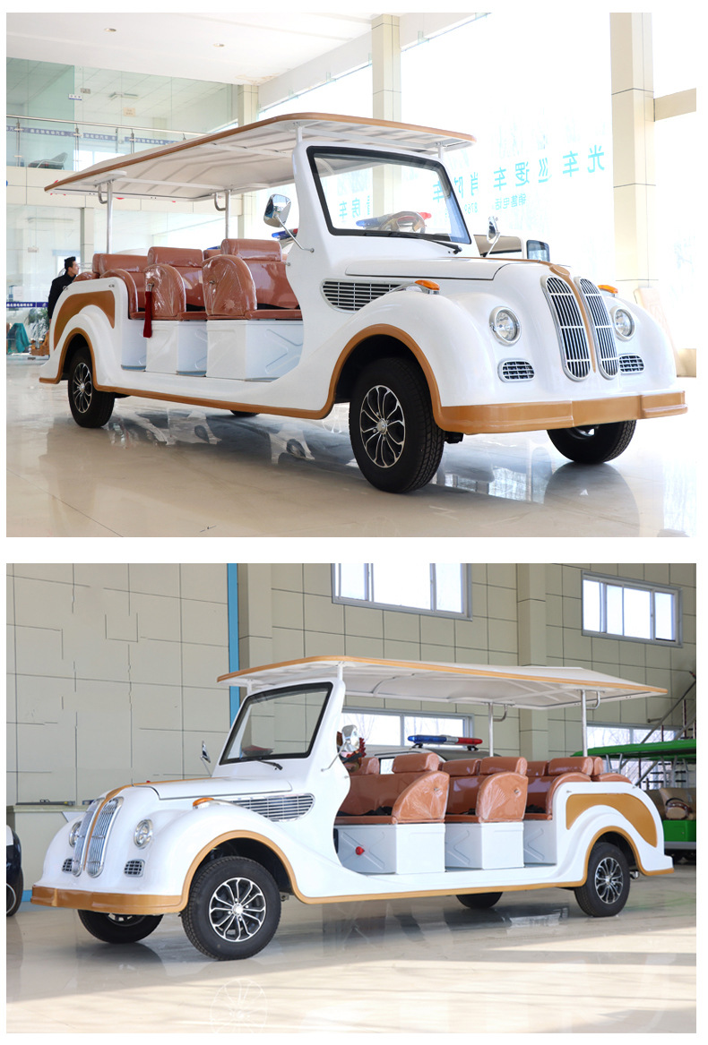 Retro-Style Electric Vintage Car Tourist Attraction Sightseeing Car Four-Wheel Hotel Resort Reception Electric Sightseeing Car