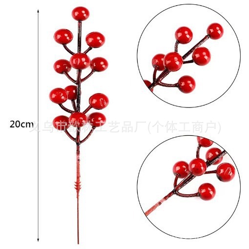 Holly artificial flower rich fruit eucalyptus ginkgo leaf housewarming Christmas red New Year decoration living room dried flower ornaments