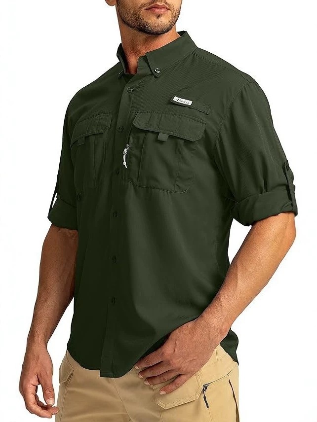 Camisa masculina manga comprida secagem rápida proteção uv_voghion.com