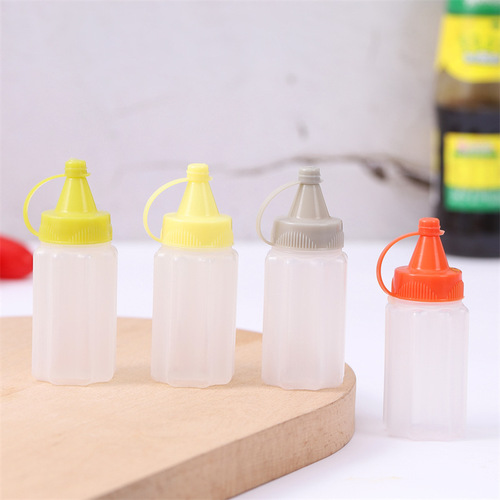 Seasoning box household transparent sauce squeeze bottle outdoor barbecue seasoning bottle kitchen seasoning jar PE plastic bottle