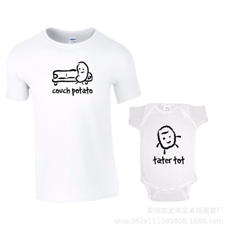 Diferentes ropa de padre-hijo bebé de manga corta de algodón ropa de la vaina del bebé retrato de la familia foto madre-hijo ropa de las mujeres ropa de la foto