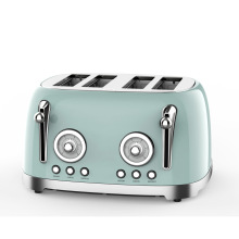 厂家直销带温度表复古304不锈钢内胆四片式烤面包机可定制