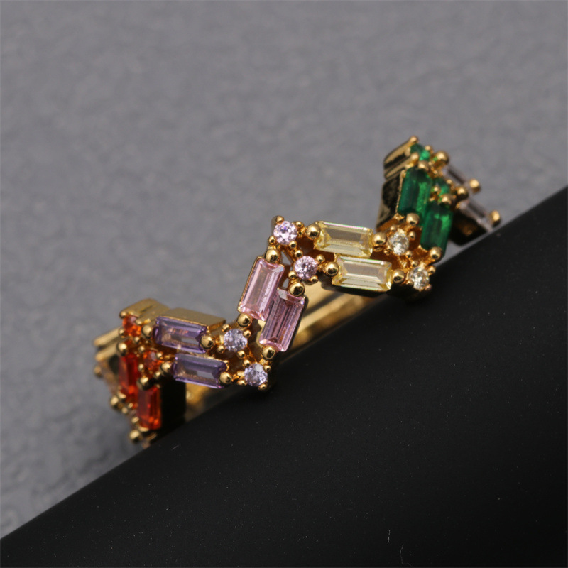 Fashion Butterfly Copper Rings Micro Inlay Zircon Copper Rings