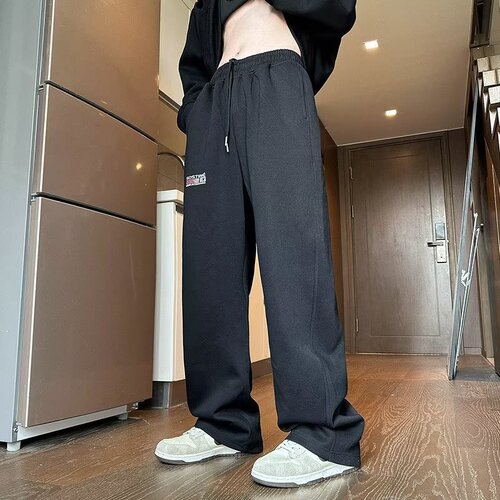 American Hip-Hop Plain Color Men's Autumn Youth Trend Sports Straight Leg Casual Long Pants Trend Cross-border