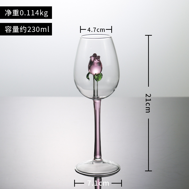 Copa creativa de estilo europeo vidrio de borosilicato Día de San Valentín romántica copa de vino tinto cristal champán vidrio de gama alta hogar