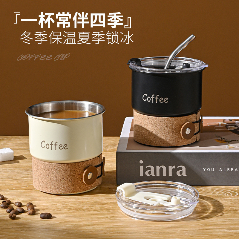 304 Food Grade Stainless Steel Cup Portable Car American Coffee Cup Outdoor Camping Style Travel Water Cup Gift Wholesale