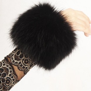 2021 new fox fur sleeves clothing accessories sleeves imitation fur accessories hand fur wrist fur sleeves wholesale