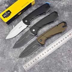 跨境新品BUCK713卡巴户外D2折叠小刀多功能锋利随身EDC野营小折刀