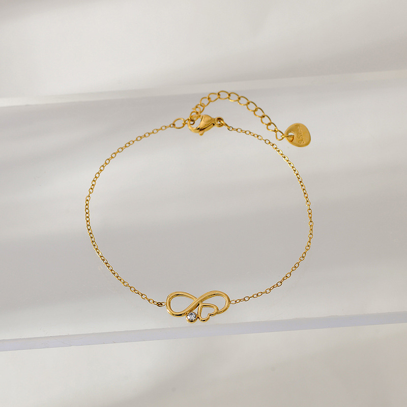 304 Stainless Steel Chain Material Wholesale Jewelry Lady Heart Shape Stainless Steel Beaded Chain Necklace