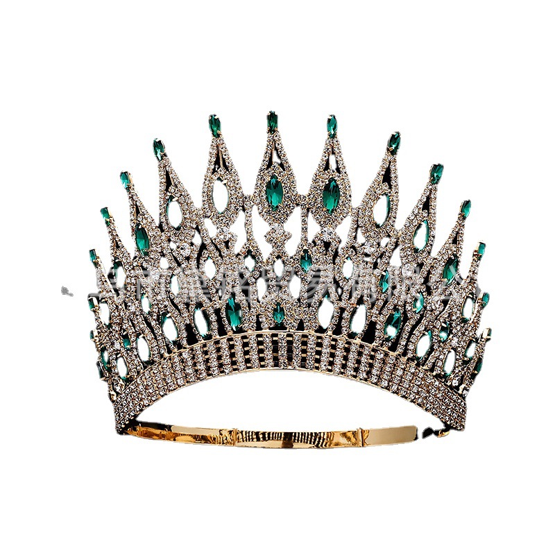 Europeo y Americano concurso de belleza popular etapa corona transfronteriza e-commerce tocado tamaño ajustable corona redonda de gran tamaño múltiples colores