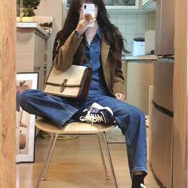 今年流行春秋季新款小西服高级感气质优雅驼色灯芯绒外套女小个子
