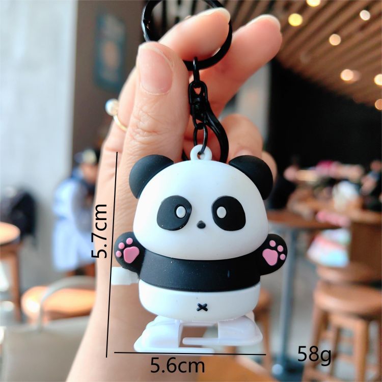63g Weight Bag Pendant, Keychain Classification 1 Piece Quantity Casual, Daily Occasion Silica Gel Material Panda Pattern Unisex Gender Cute Style 1 Piece Cute Panda Silica Gel Unisex Bag Pendant Keychain 无