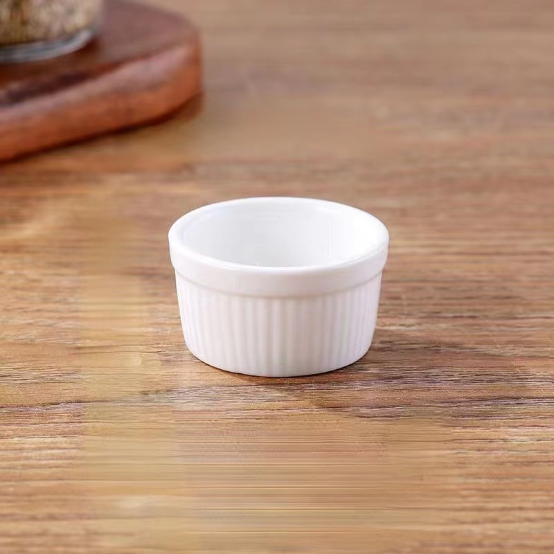 Cuenco de cerámica a rayas - Cuenco para repostería doméstica Cuenco para postres Taza para pasteles - Cuenco resistente al calor para repostería Cesta de mimbre