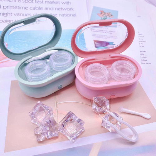 New Contact Lens Cleaner Transparent High Frequency Contact Lens Cleaner Portable Compact Vibrating Cleaner Companion Box